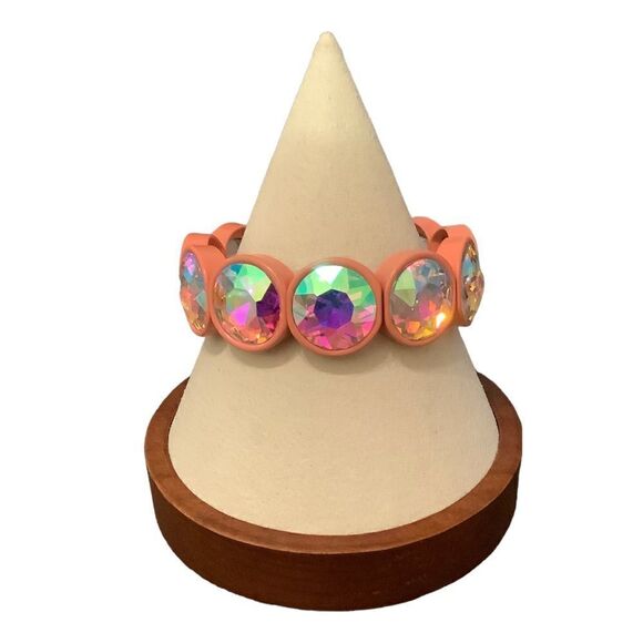 🌼🌼Chunky iridescent stretch bracelet peach🌼🌼 - Picture 1 of 2